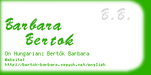 barbara bertok business card