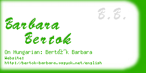 barbara bertok business card